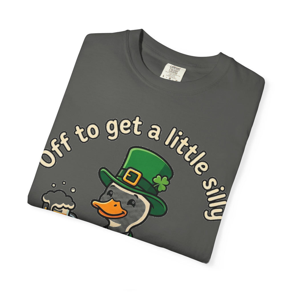 Off To Get A Little Silly Bold Shirt, Leprechaun Duck Beer Tee, Funny St Patricks Day Shirt, Irish Gift