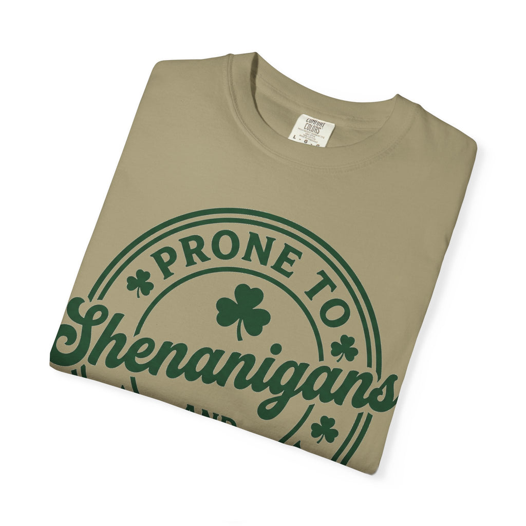Prone To Shenanigans And Malarkey Bold Shirt, Irish Stamp Badge Tee, Funny St Patricks Shirt, Irish Gift