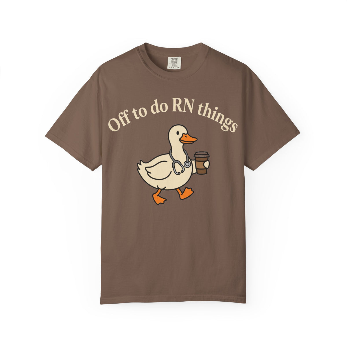 Off To Do RN Things Shirt, Funny Nurse Duck Coffee Tee, Stethoscope Duck Shirt, Nurse Gift