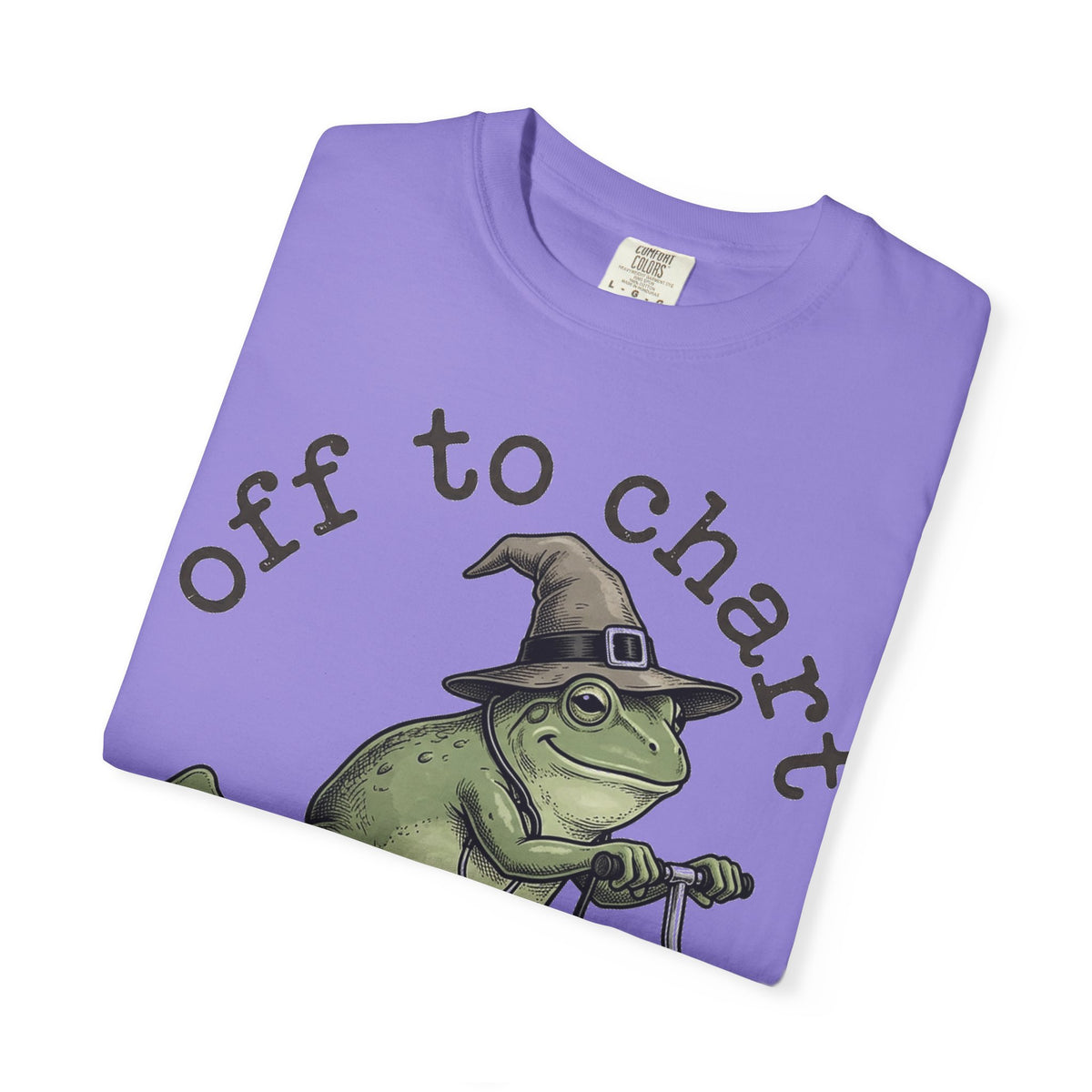 Off To Chart Etched Frog Shirt, Vintage Nurse Frog Scooter Tee, Charting Humor Shirt, RN Gift