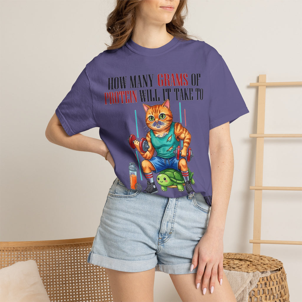 How Many Grams Of Protein Restore The Light In My Eyes Wide Shirt, Buff Gym Cat Tee, Funny Lifting Shirt, Gym Gift