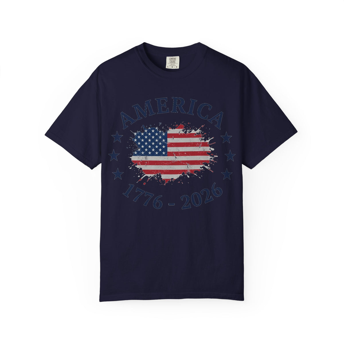 America 1776 2026 Shirt, Distressed Flag Oval Tee, Patriotic 250th Anniversary Shirt, Fourth Of July Gift