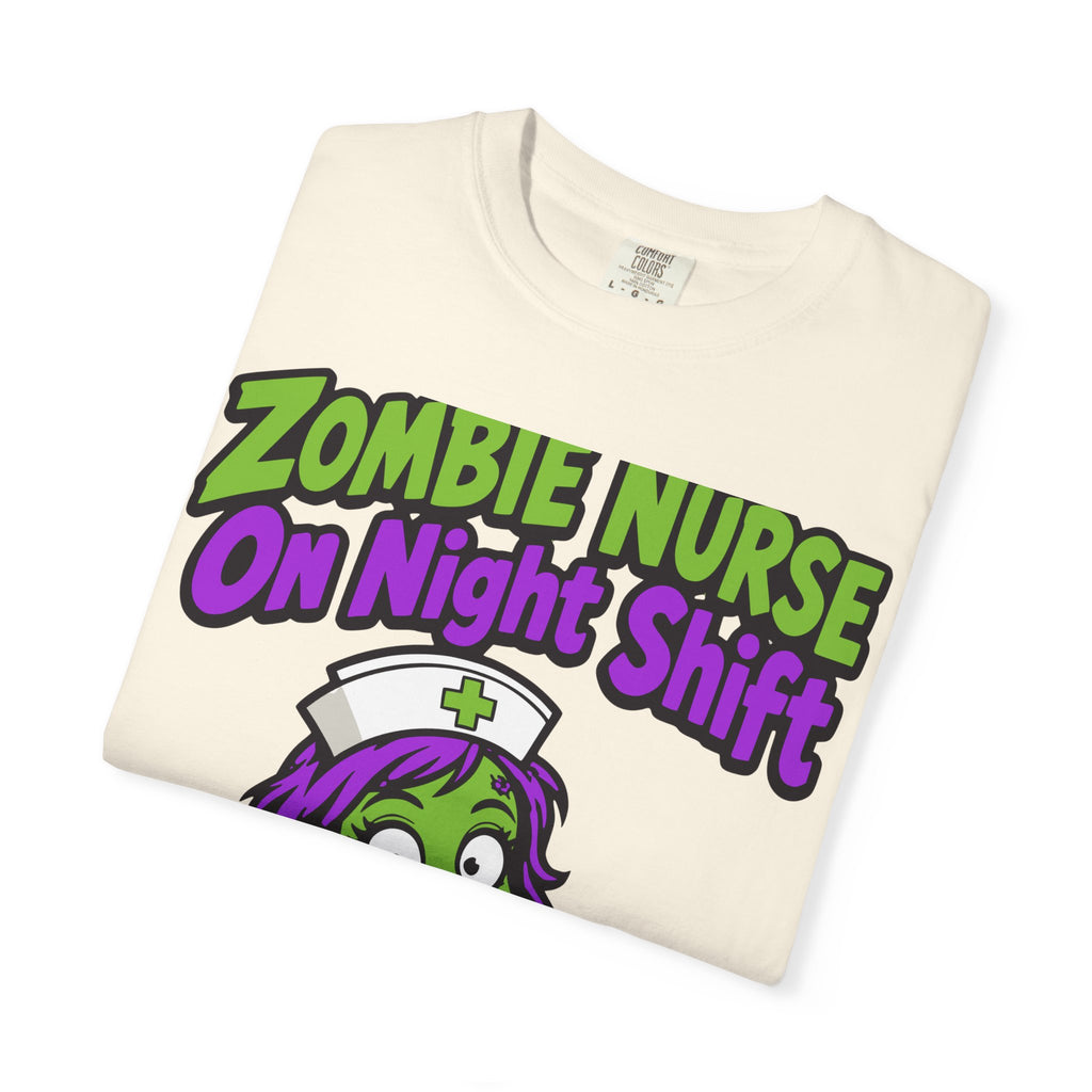 Zombie Nurse On Night Shift Halloween Shirt, Funny Nurse Zombie Tee