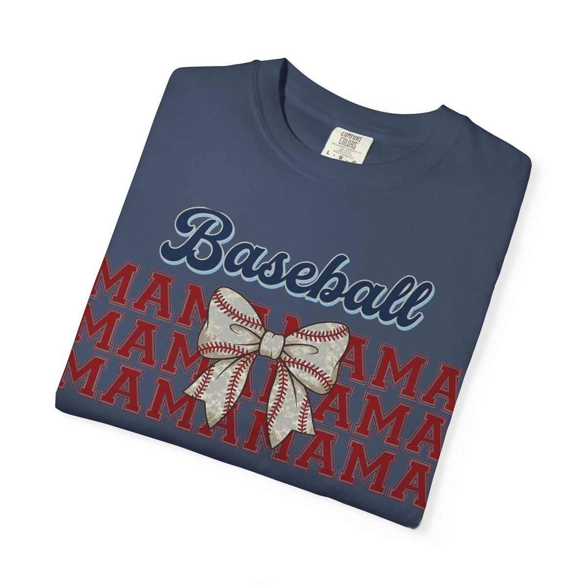 Baseball Mama Shirt, Stacked Varsity Mama Tee, Baseball Bow Mom Shirt, Game Day Baseball Mom Gift