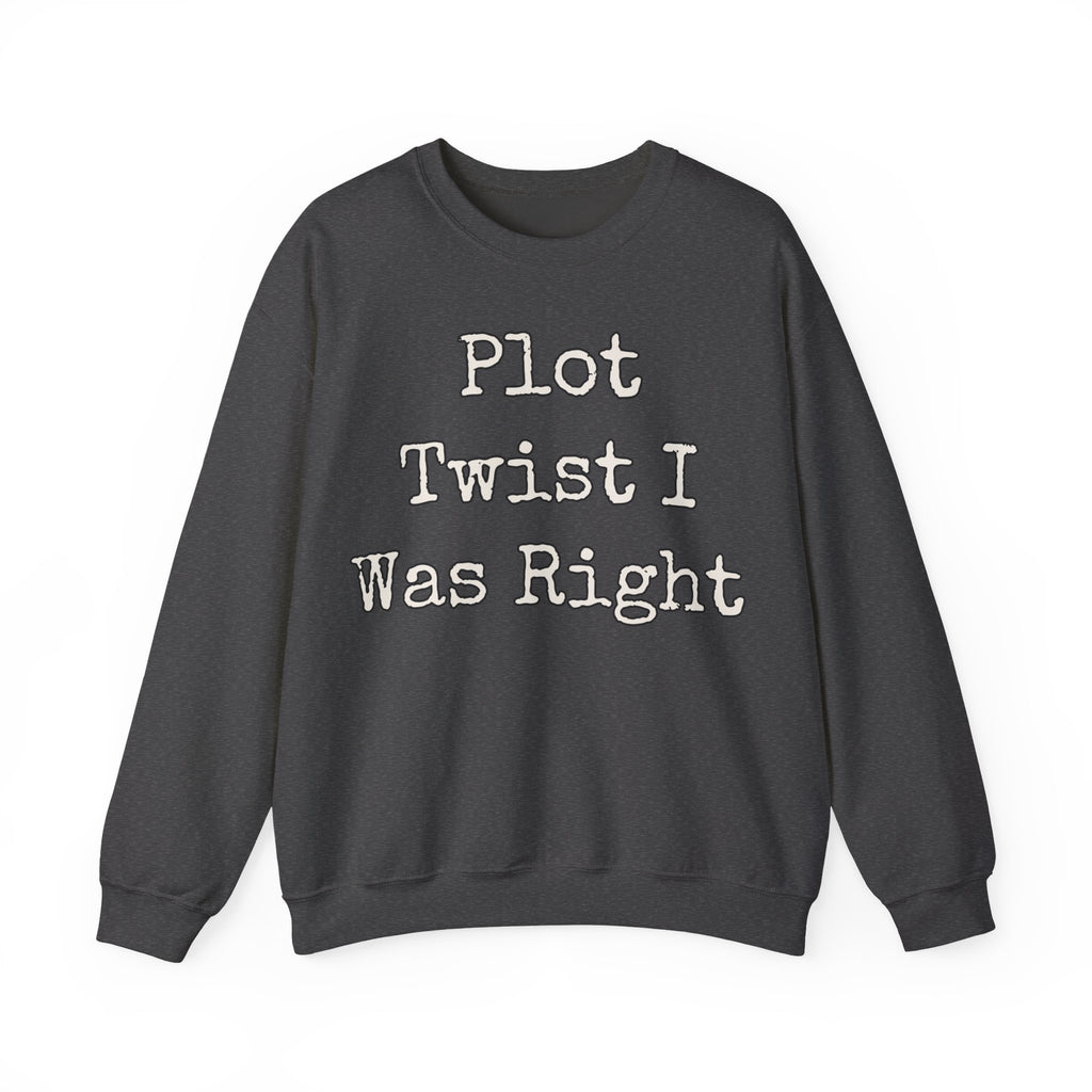 Sarcastic Sweatshirt For Women Plot Twist I Was Right | Funny Sarcasm Sweatshirt | Sarcastic Quote Sweatshirt | Gift
