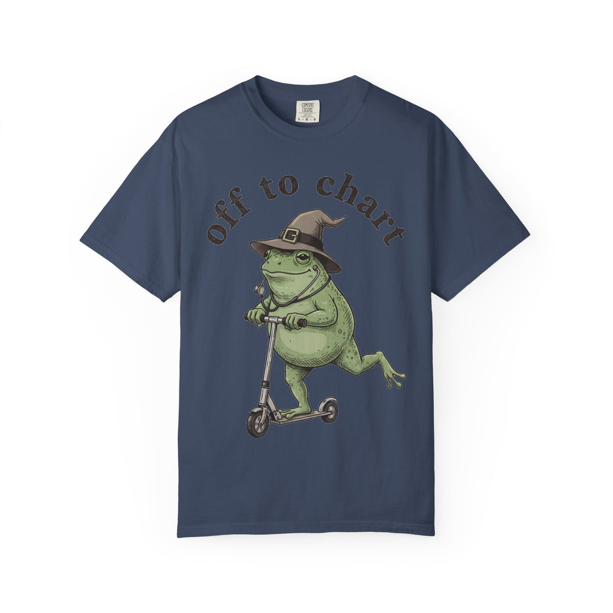 Off To Chart Shirt, Witch Hat Frog Nurse Scooter Tee, Funny Charting RN Shirt, Nurse Gift