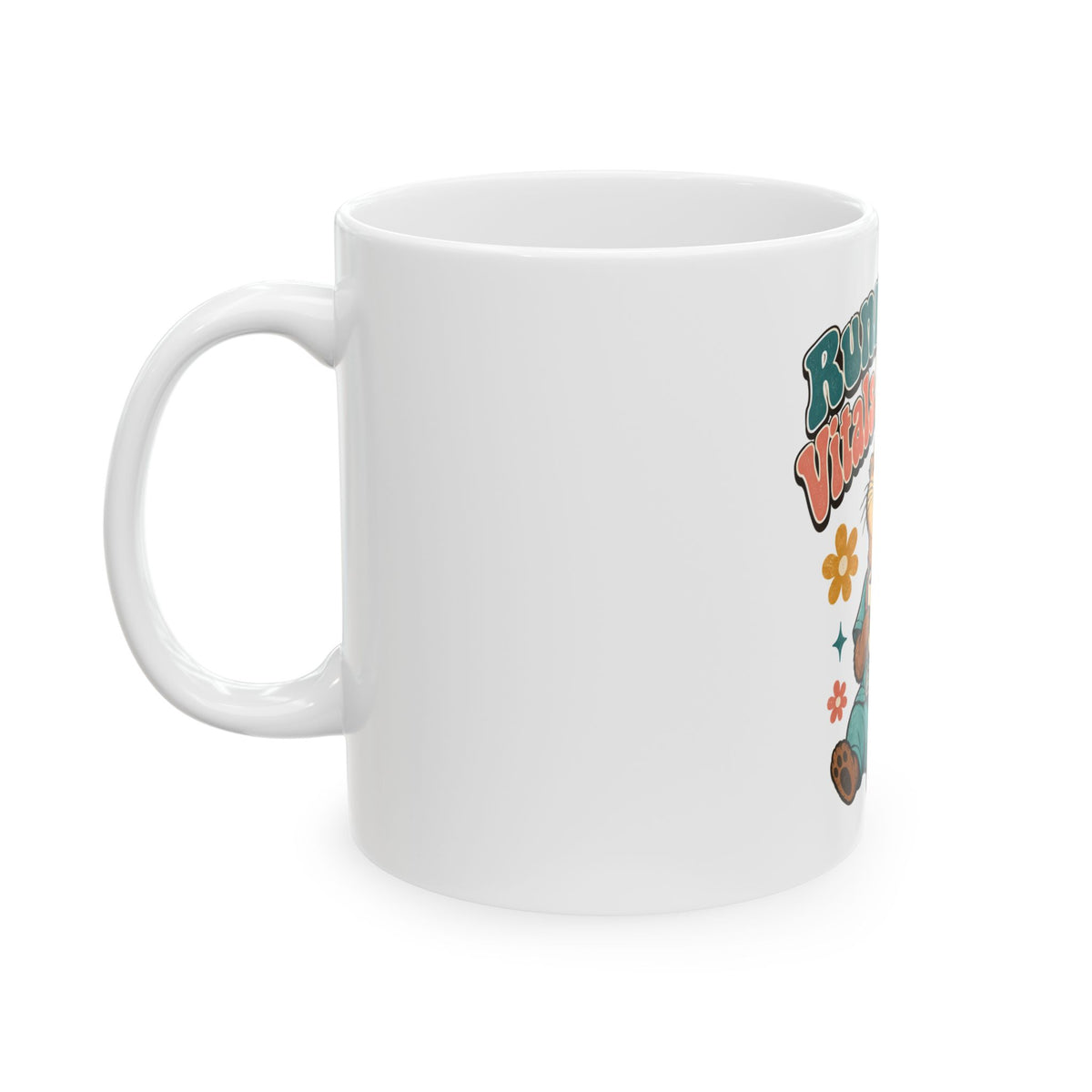 Running On Vitals And Vibes Mug, Funny Nurse Gift for Her Him, Nurse Christmas Gift, Coffee Mug 11oz 15oz