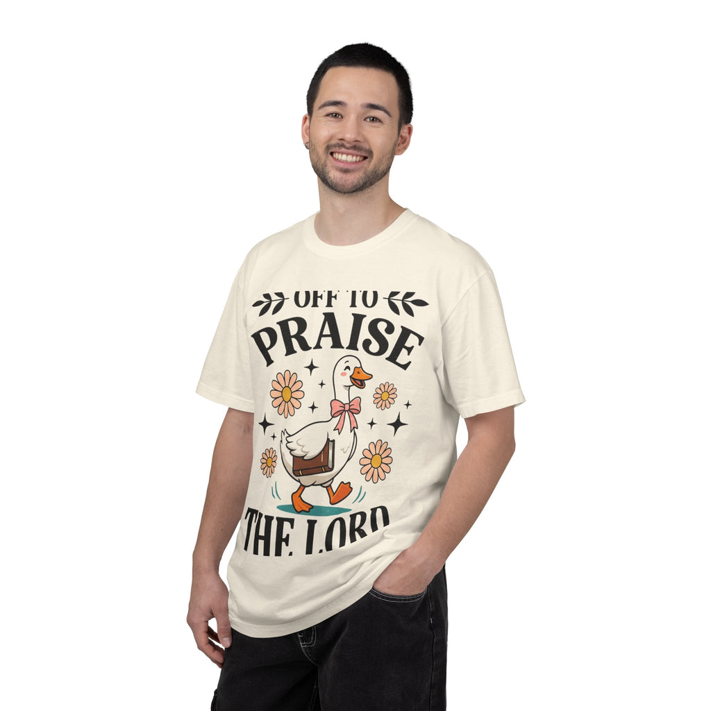 Off To Praise The Lord Shirt, Funny Christian Goose Tee, Daisy Church Shirt, Faith Gift