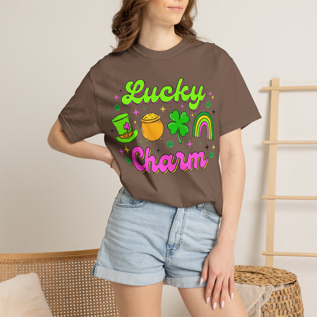 Lucky Charm Shirt, Retro St Patricks Day Doodle Tee, Pot Of Gold Rainbow Shirt, Irish Gift