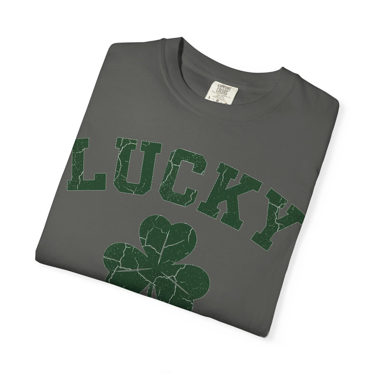 Lucky Big Shamrock Shirt, Bold Varsity Clover Tee, St Patricks Day Shirt, Irish Gift