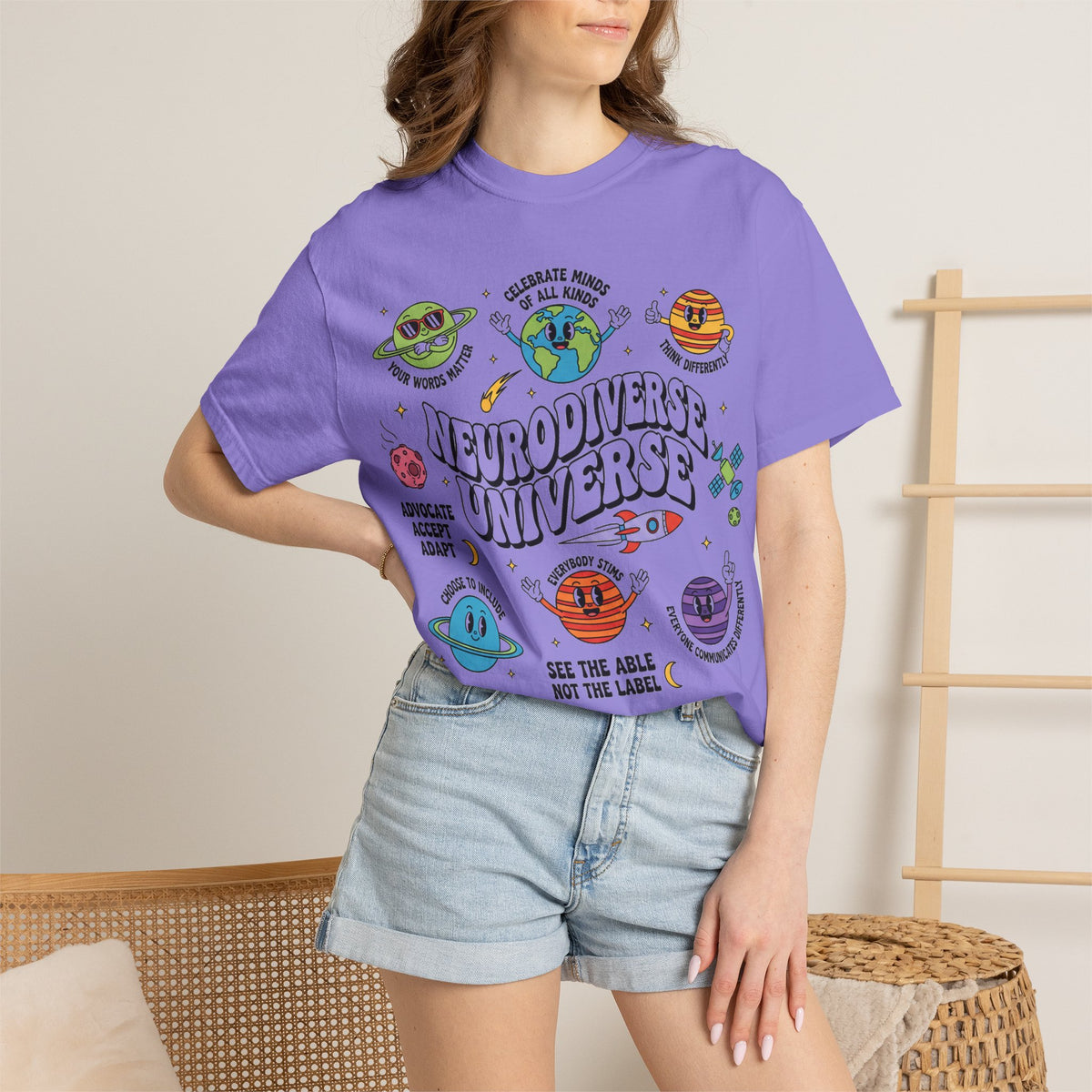 Neurodiverse Universe Bold Shirt, Celebrate Minds Of All Kinds Tee, Neurodiversity Pride Shirt, Advocate Gift