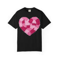 Patchwork Heart Shirt, Frayed Pink Quilt Heart Tee, Shabby Chic Valentine Shirt, Cozy Gift