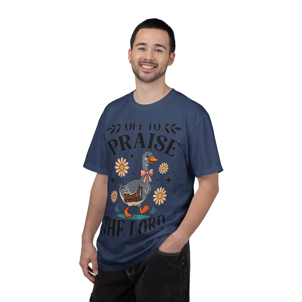 Off To Praise The Lord Shirt, Funny Christian Goose Tee, Daisy Church Shirt, Faith Gift