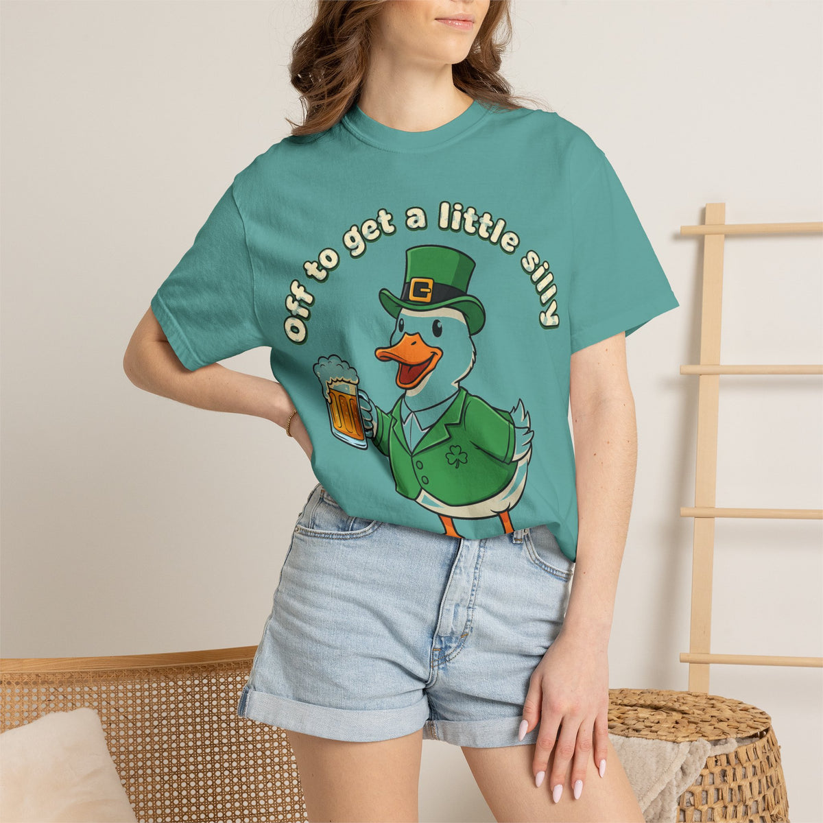 Off To Get A Little Silly Duck Shirt, Leprechaun Suit Beer Duck Tee, Funny St Patricks Day Shirt, Irish Gift