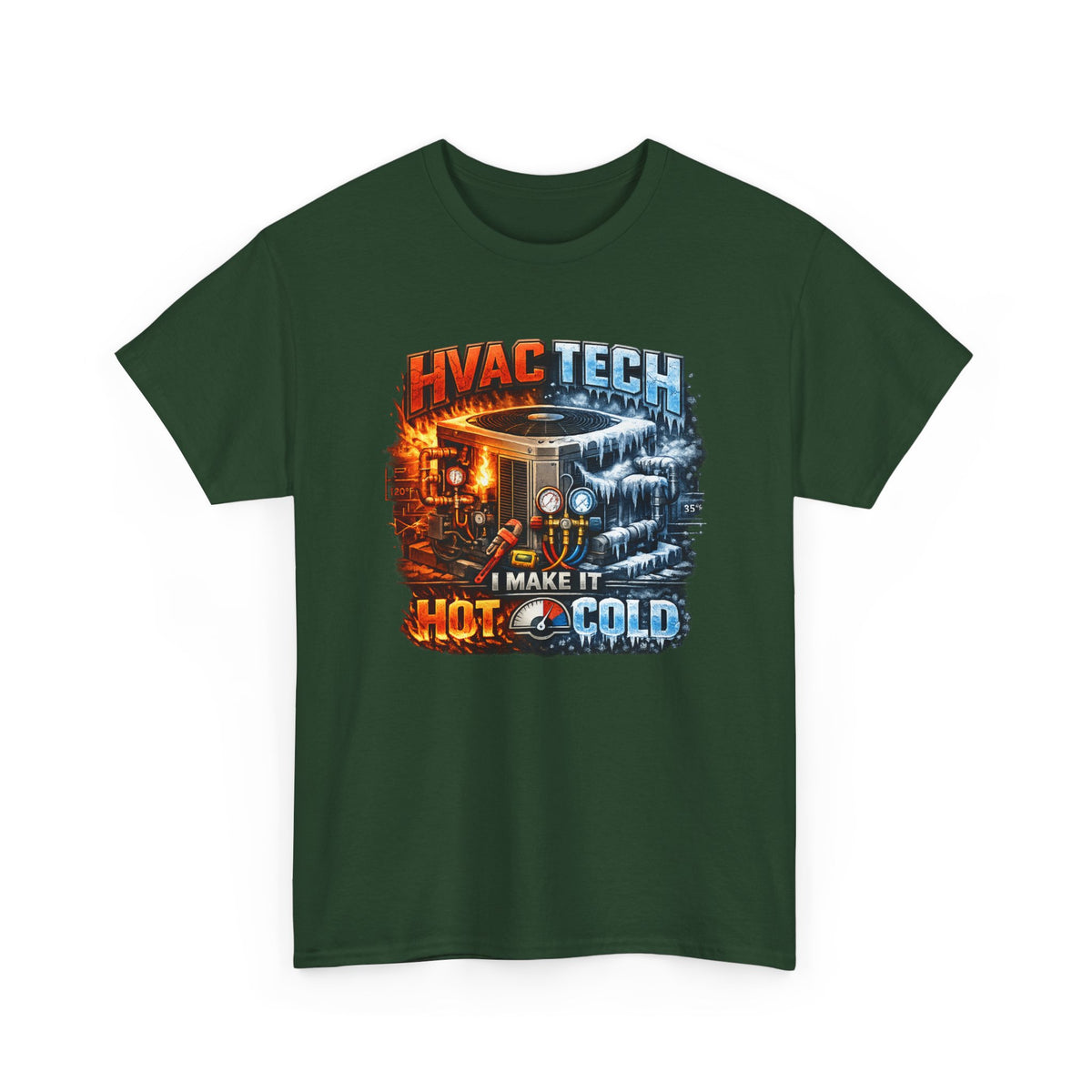 HVAC Tech T‑Shirt – "I Make It Hot & Cold" HVAC Technician Work Tee