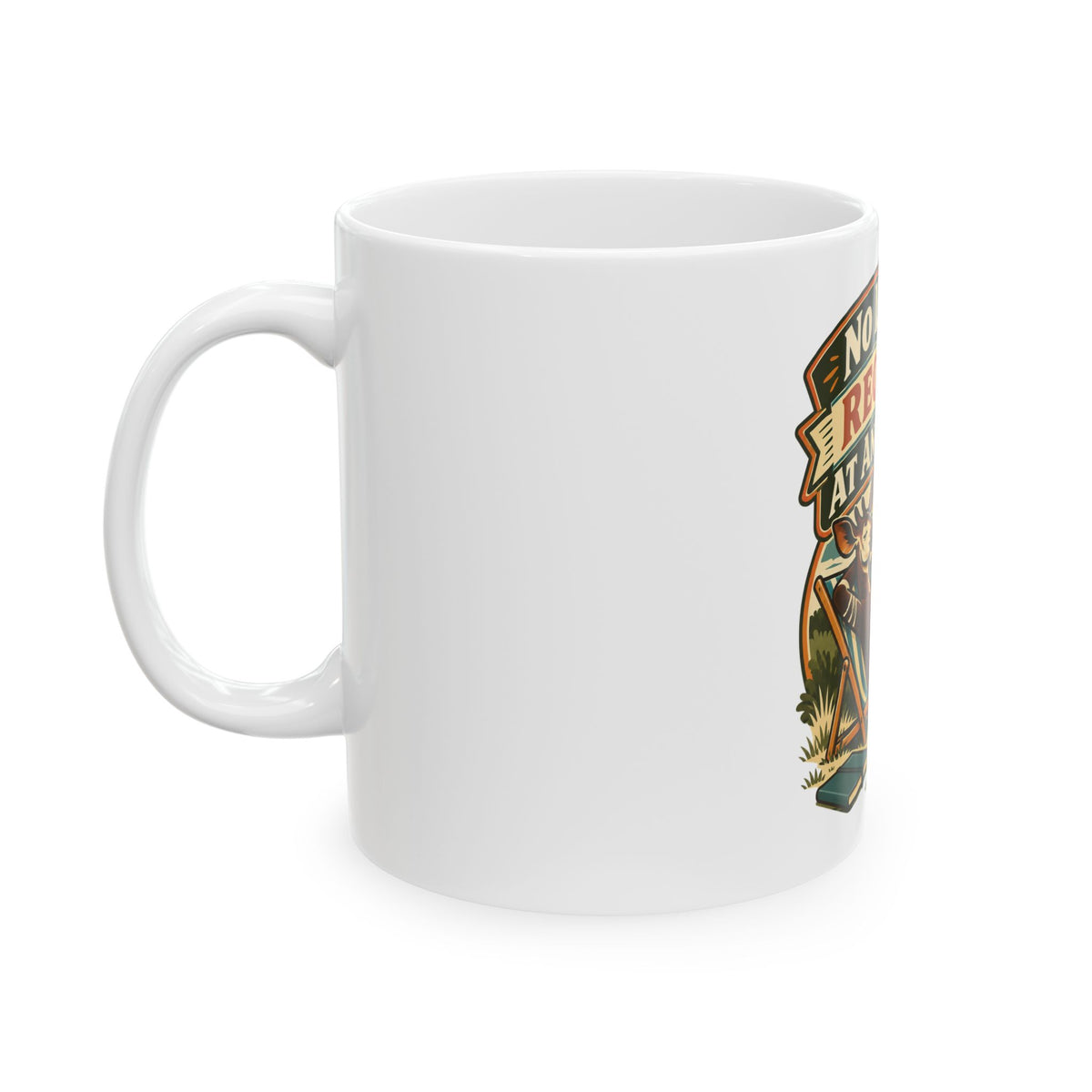 No Longer Required At Any Meeting Mug, Funny Retiree Christmas Gift, Secret Santa Stocking Stuffer, 11oz 15oz Coffee Mug