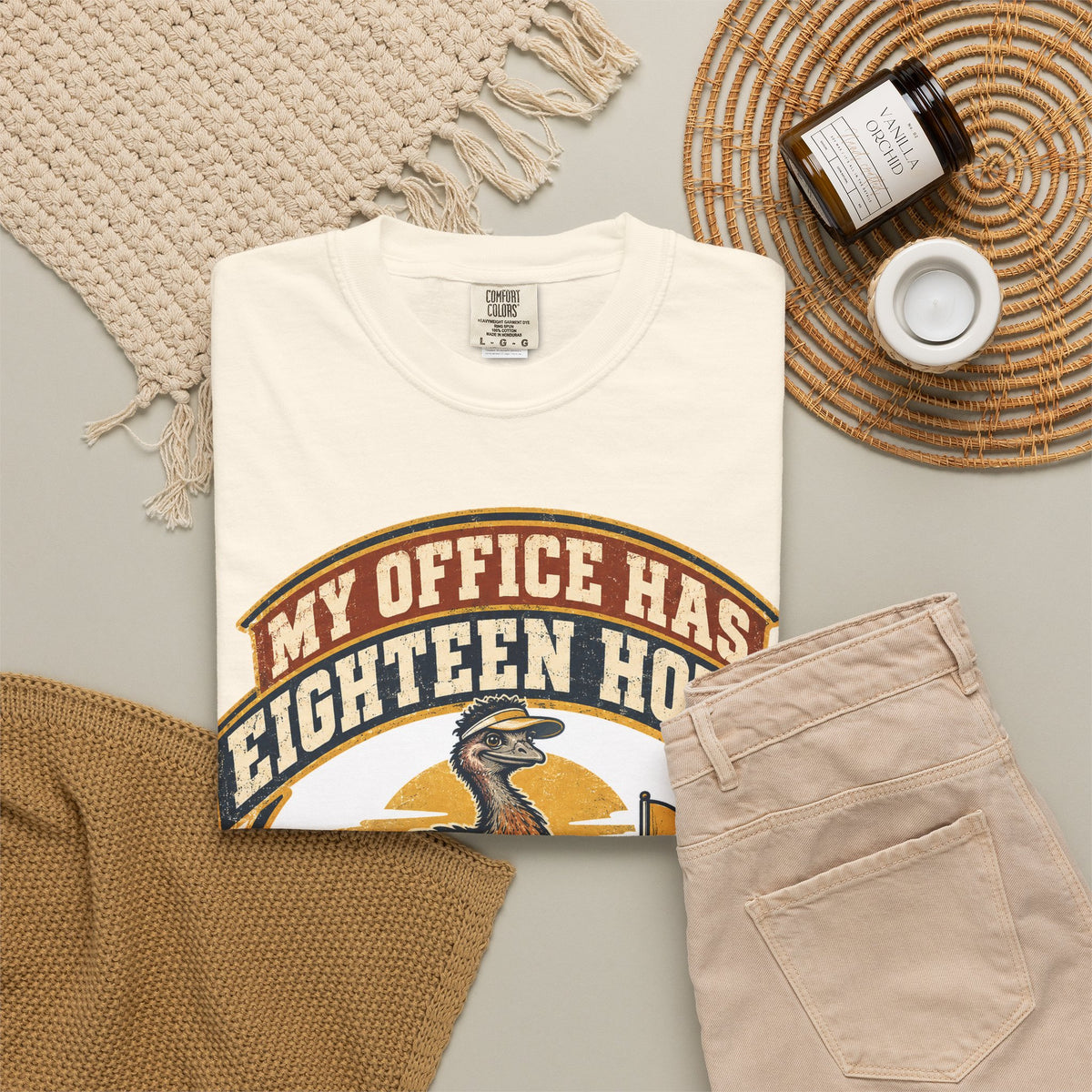 Funny Retirement Shirt My Office Has Eighteen Holes, Retirement Gift Tee, Comfort Colors Graphic Shirt