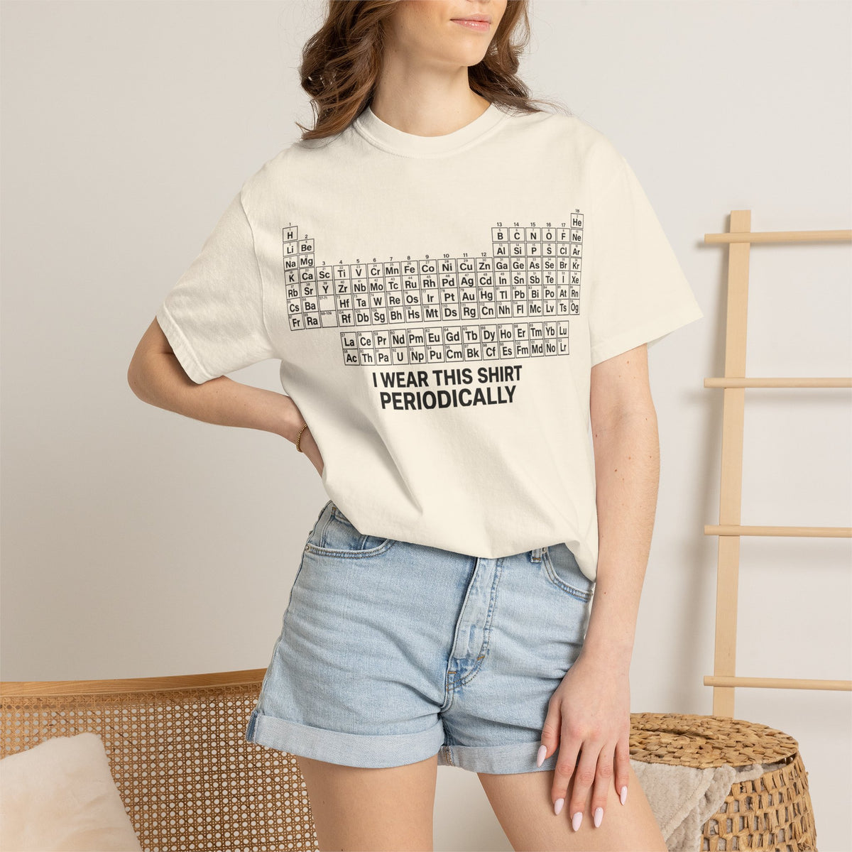 I Wear This Shirt Periodically Shirt, Funny Periodic Table Chemistry Tee, Science Teacher Shirt, Nerd Gift