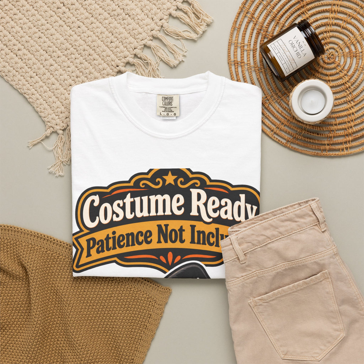 Costume Ready, Patience Not Included Halloween Shirt, Funny Black Cat Tee