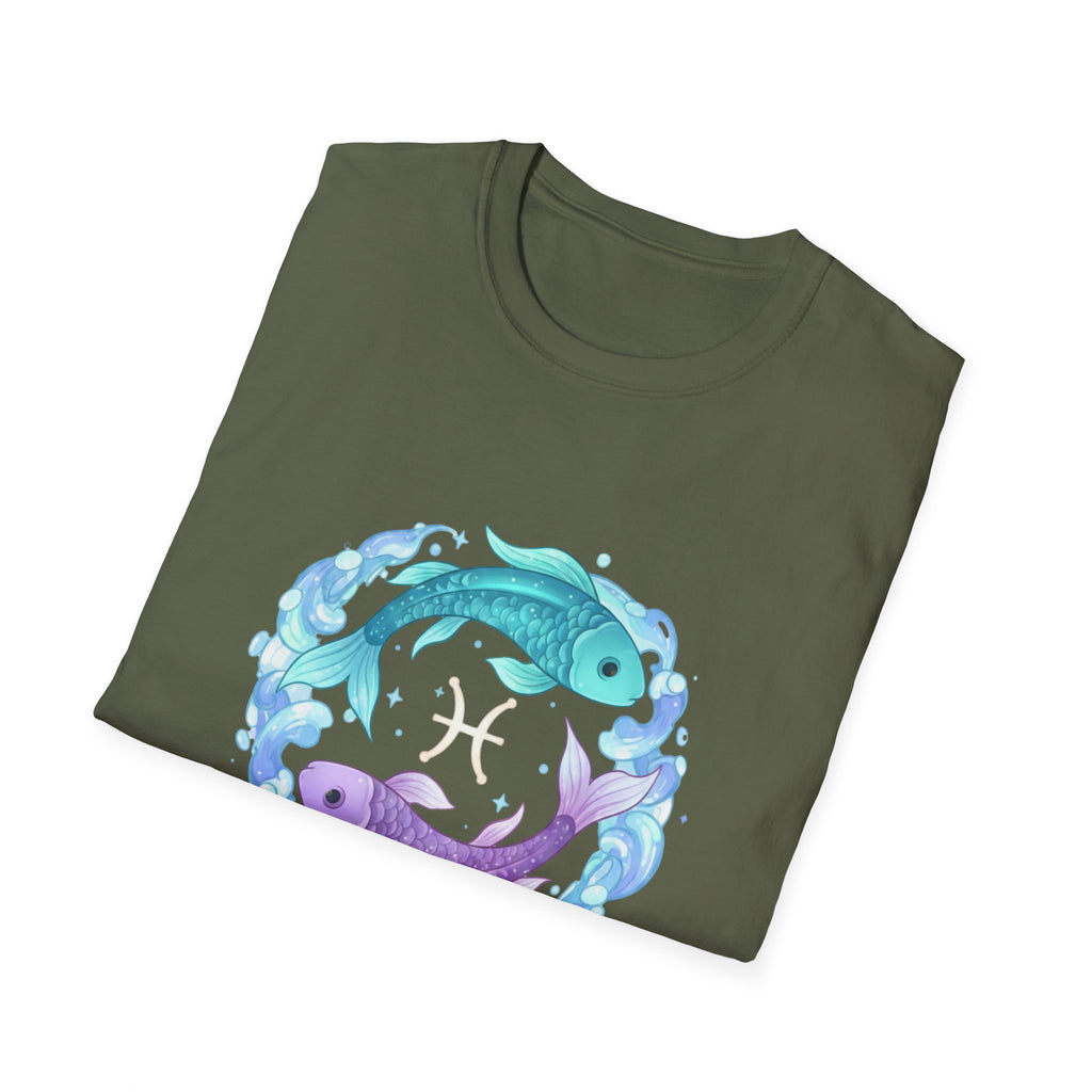 Pisces Zodiac Fish T-Shirt — Watercolor Pisces Symbol Tee
