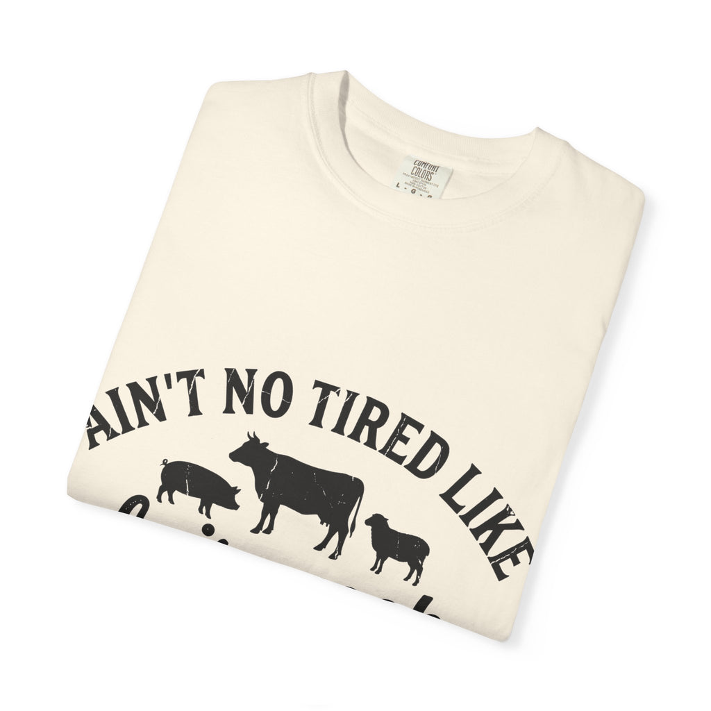 Ain't No Tired Like Fair Week Tired Shirt, Funny Livestock Show Tee, County Fair Mom Shirt, 4H Gift