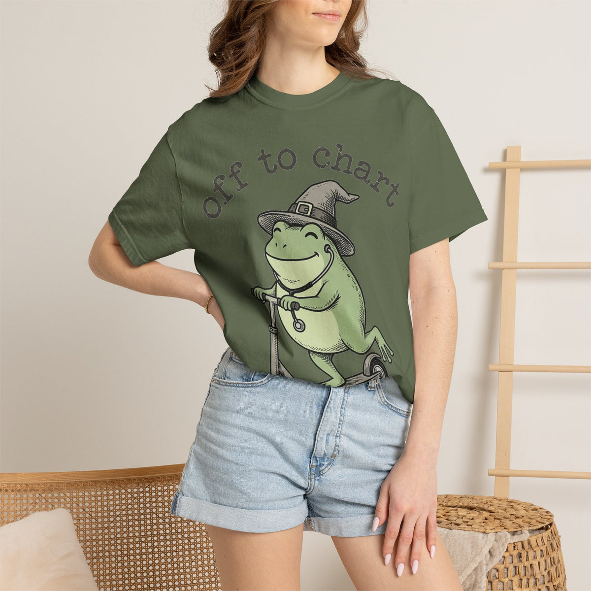 Off To Chart Shirt, Funny Witch Frog Nurse Tee, Charting Nurse Scooter Shirt, RN Gift