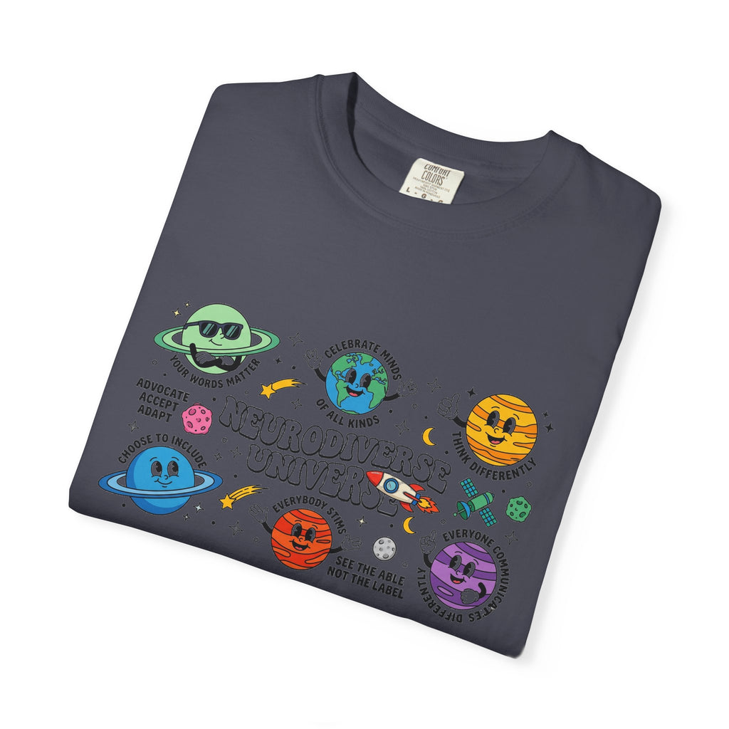 Neurodiverse Universe Wide Shirt, Autism Acceptance Planets Tee, Inclusion Teacher Shirt, SPED Gift
