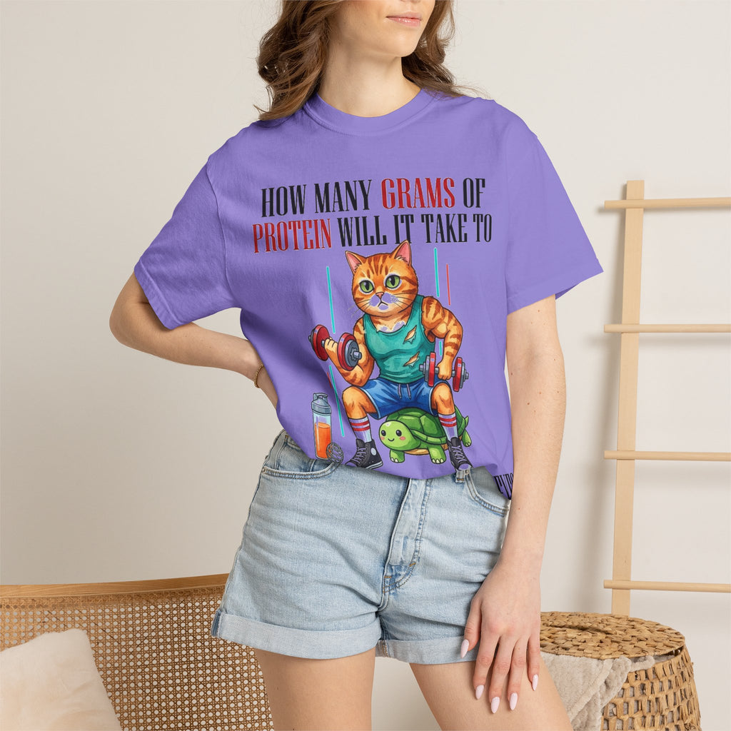 How Many Grams Of Protein Restore The Light In My Eyes Wide Shirt, Buff Gym Cat Tee, Funny Lifting Shirt, Gym Gift