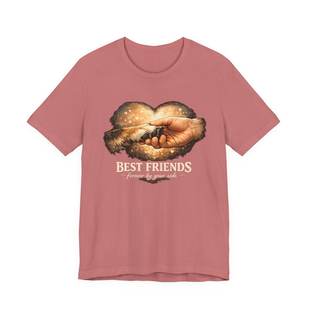 Best Friends Paw & Human T-Shirt — "Best Friends" Pet Lover Tee