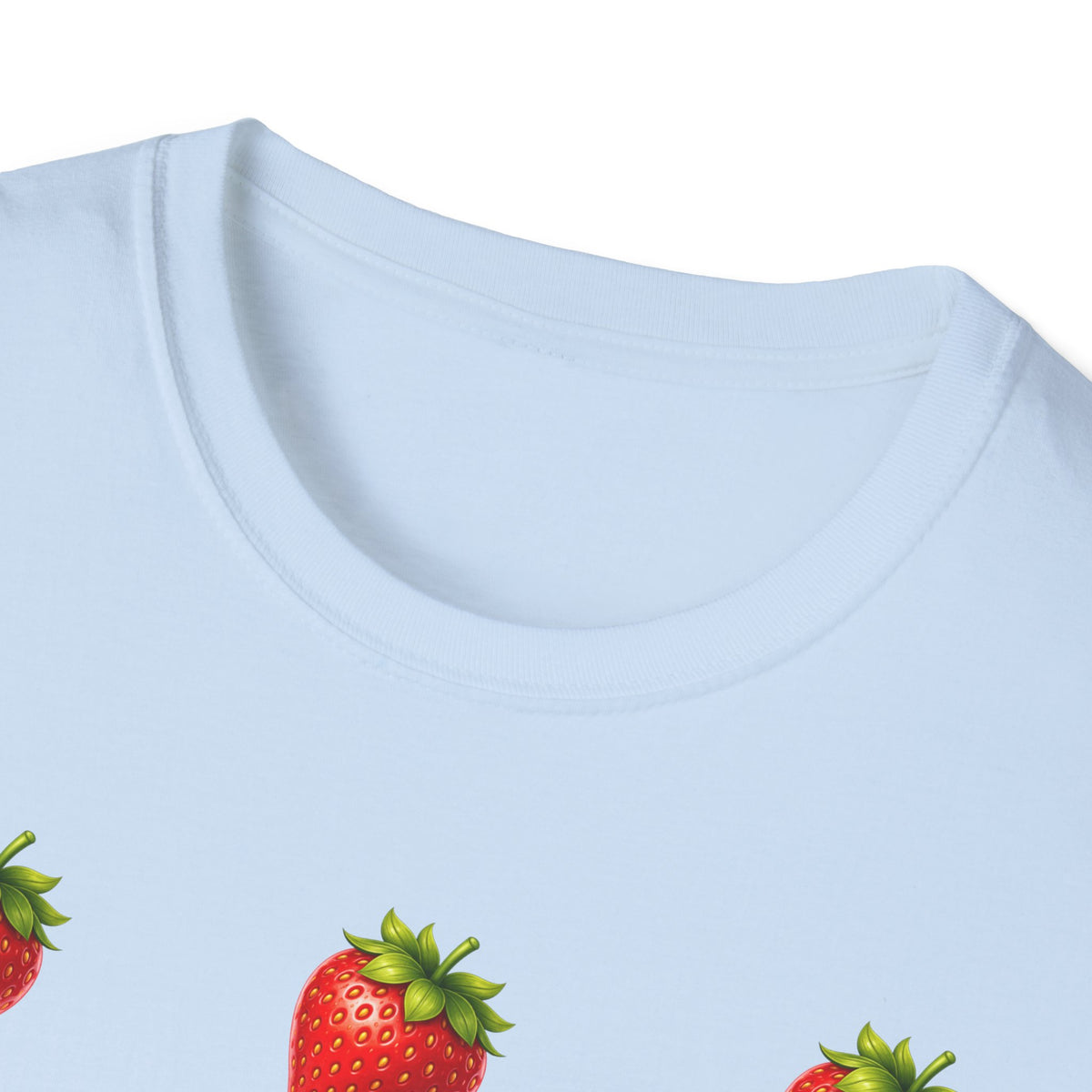 Strawberry Grid T-Shirt — Cute Retro Fruit Pattern Tee
