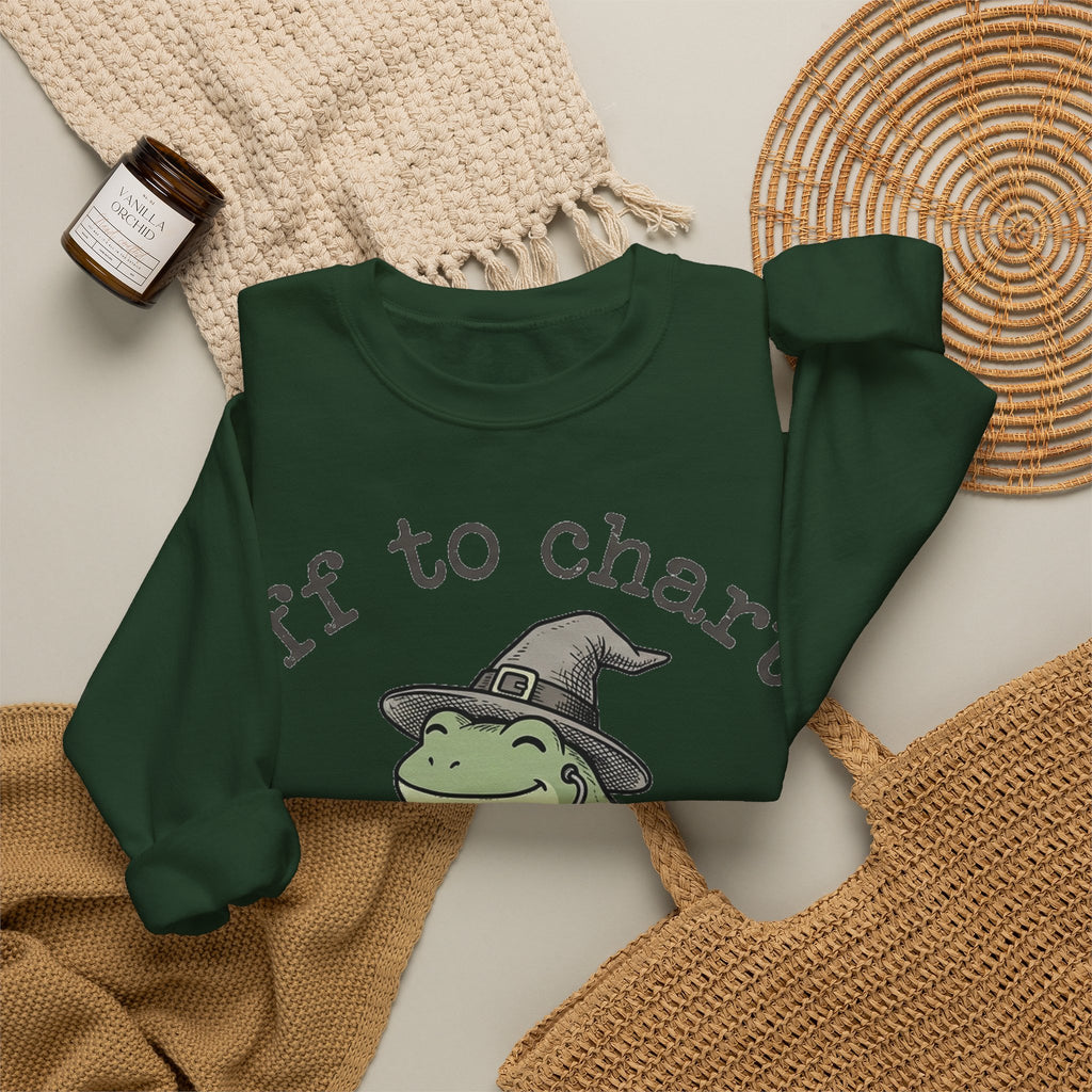Off To Chart Frog Nurse Sweatshirt, Witch Hat Frog on Scooter Sweatshirt, Funny Halloween Nurse Sweatshirt, Spooky Nursing Student Gift, RN