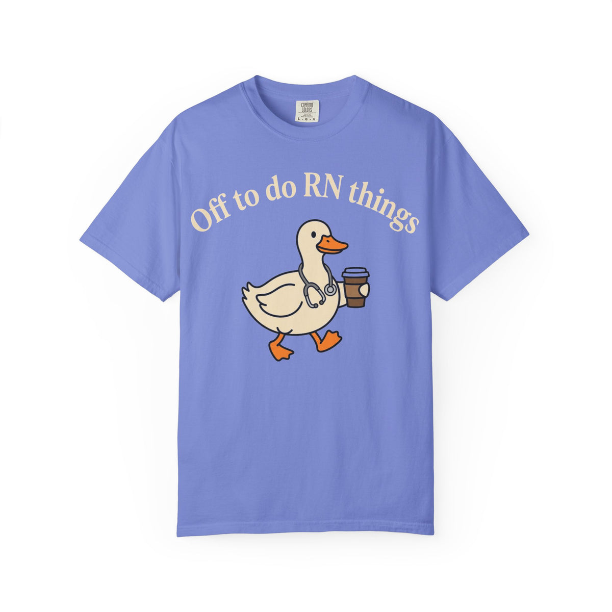 Off To Do RN Things Shirt, Funny Nurse Duck Coffee Tee, Stethoscope Duck Shirt, Nurse Gift