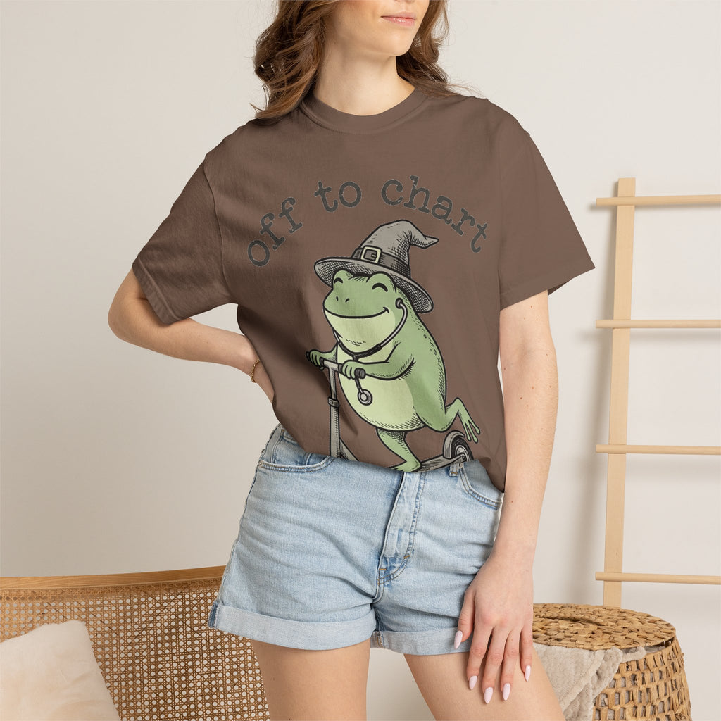 Off To Chart Shirt, Funny Witch Frog Nurse Tee, Charting Nurse Scooter Shirt, RN Gift