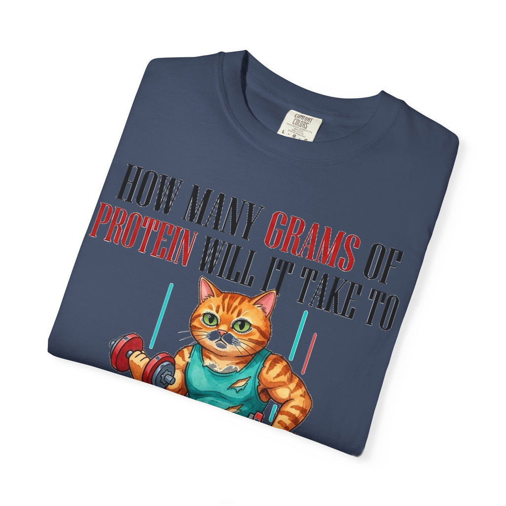 How Many Grams Of Protein Restore The Light In My Eyes Wide Shirt, Buff Gym Cat Tee, Funny Lifting Shirt, Gym Gift
