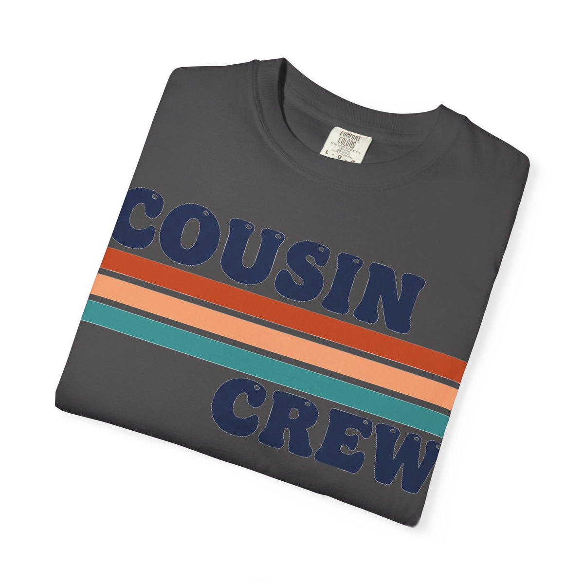 Cousin Crew Stacked Stripe Shirt, Vintage Stripe Family Tee, Matching Cousin Shirt, Reunion Gift