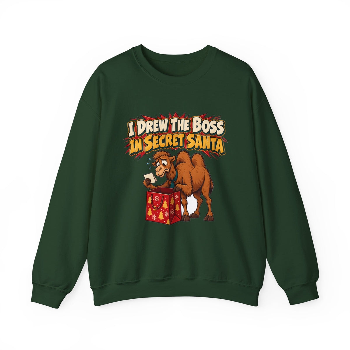 Funny Secret Santa Sweatshirt I Drew The Boss In Secret Santa Shirt, Funny Holiday Gift Tee, Christmas Gift Idea
