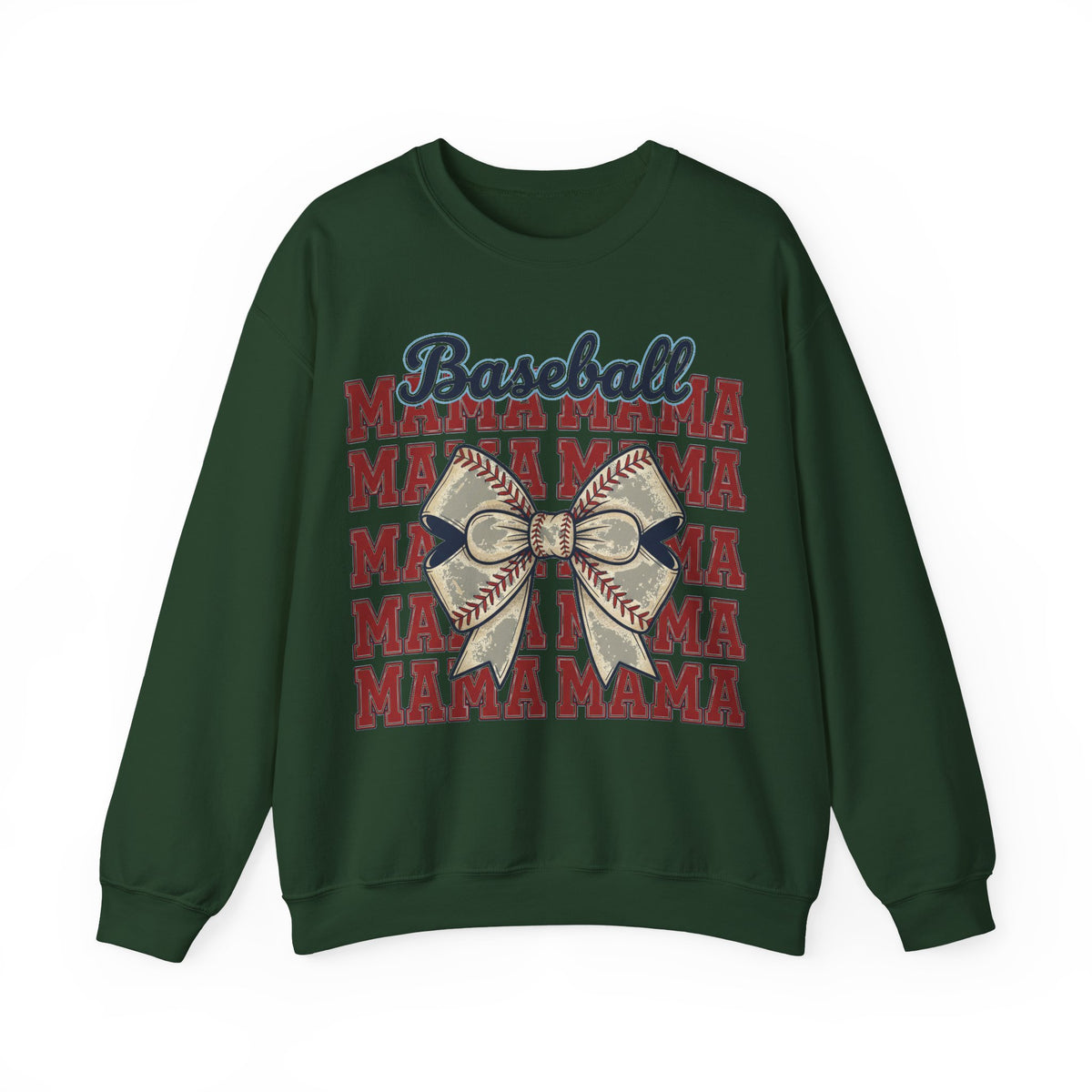 Baseball Mama Sweatshirt, Retro Stacked Mama Baseball Bow Sweatshirt, Baseball Mom Gift, Game Day Sweatshirt, Softball Mama Sweatshirt, Spor
