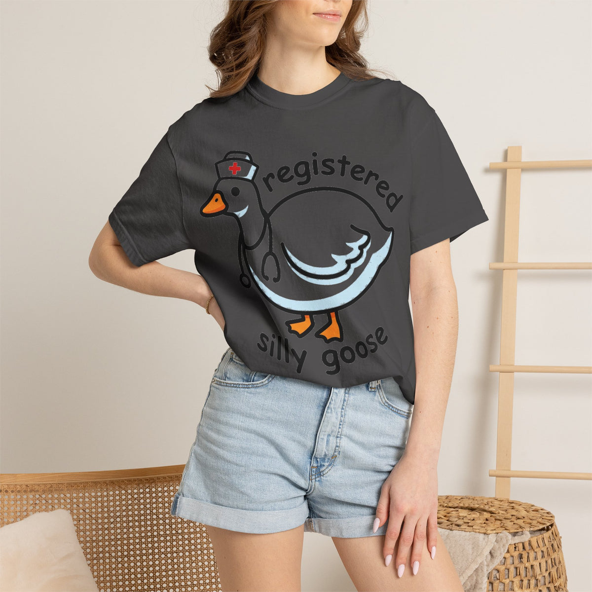 Registered Silly Goose Wide Shirt, Long Neck Nurse Goose Tee, Funny Nurse Shirt, RN Gift