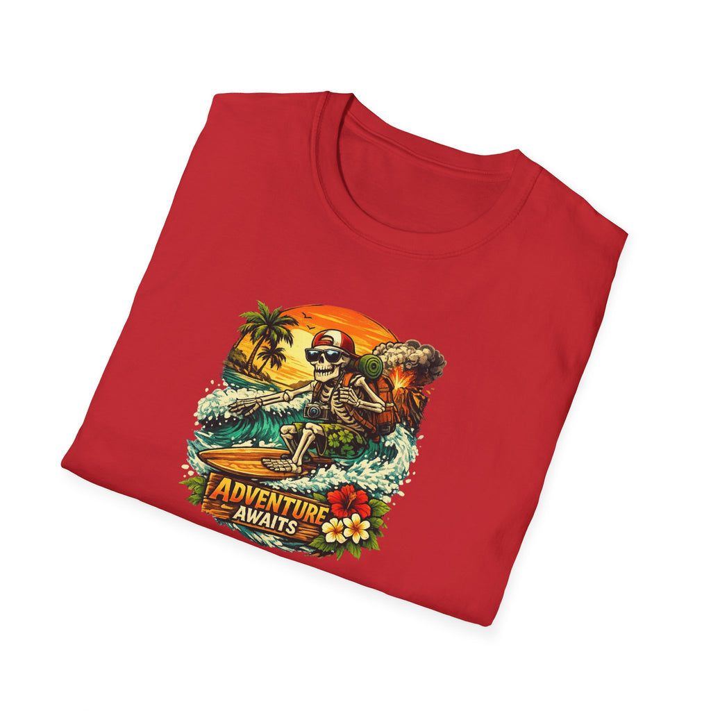 Adventure Awaits Shirt, Retro Dinosaur Outdoor Tee, Explorer Gift