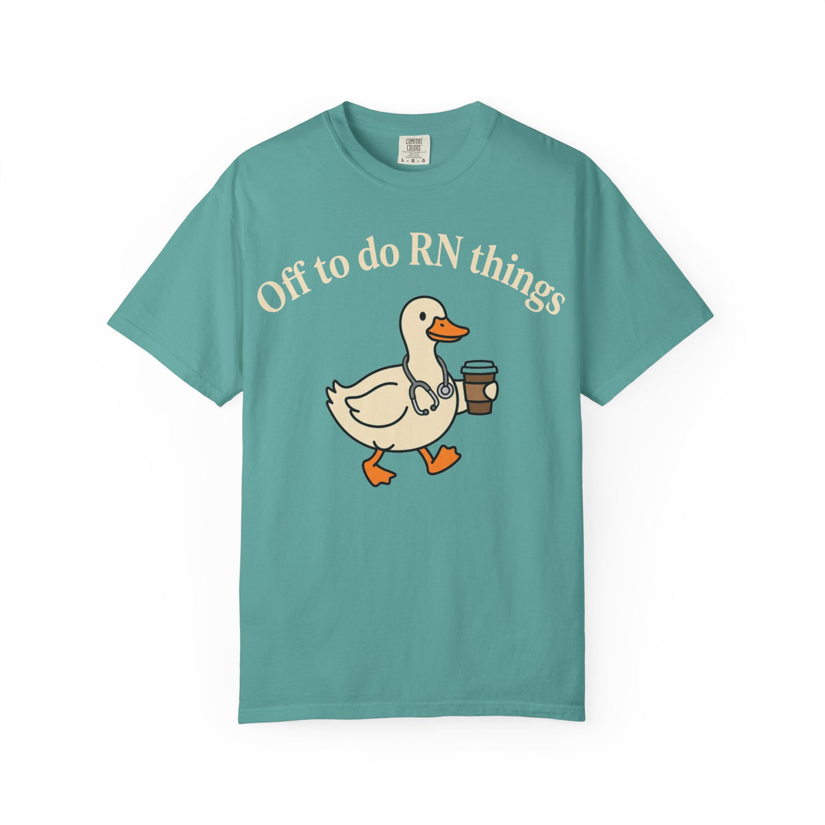 Off To Do RN Things Shirt, Funny Nurse Duck Coffee Tee, Stethoscope Duck Shirt, Nurse Gift