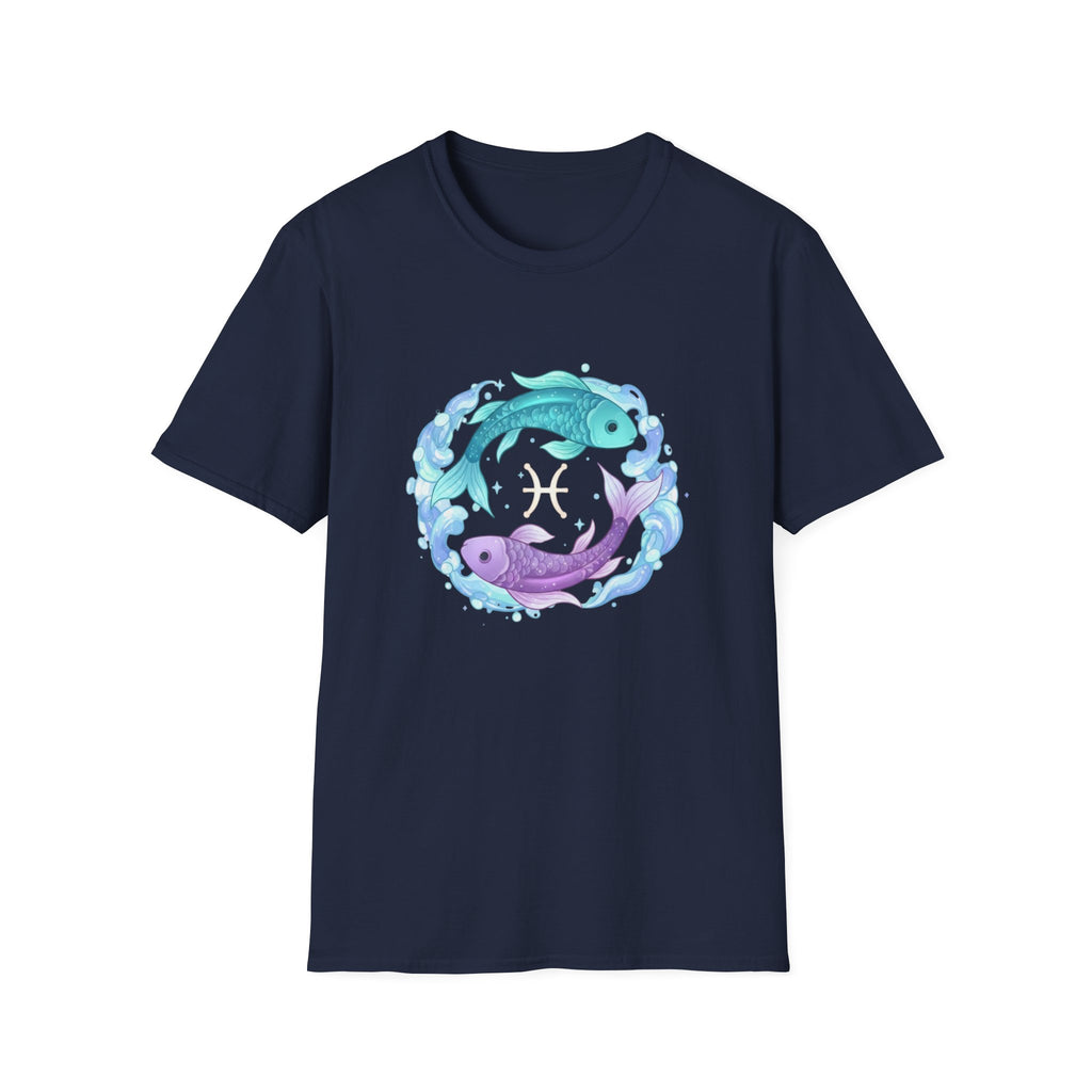 Pisces Zodiac Fish T-Shirt — Watercolor Pisces Symbol Tee
