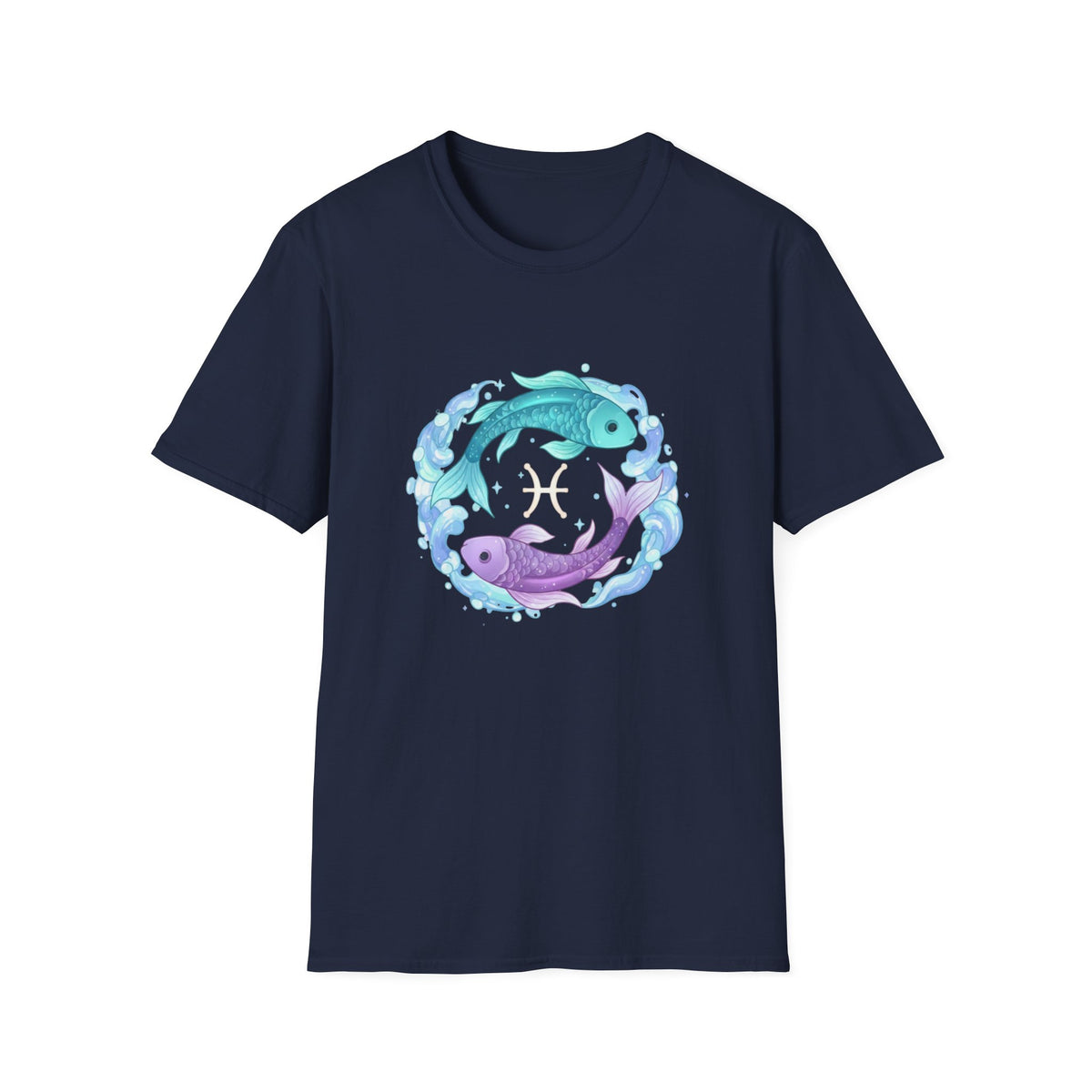 Pisces Zodiac Fish T-Shirt — Watercolor Pisces Symbol Tee