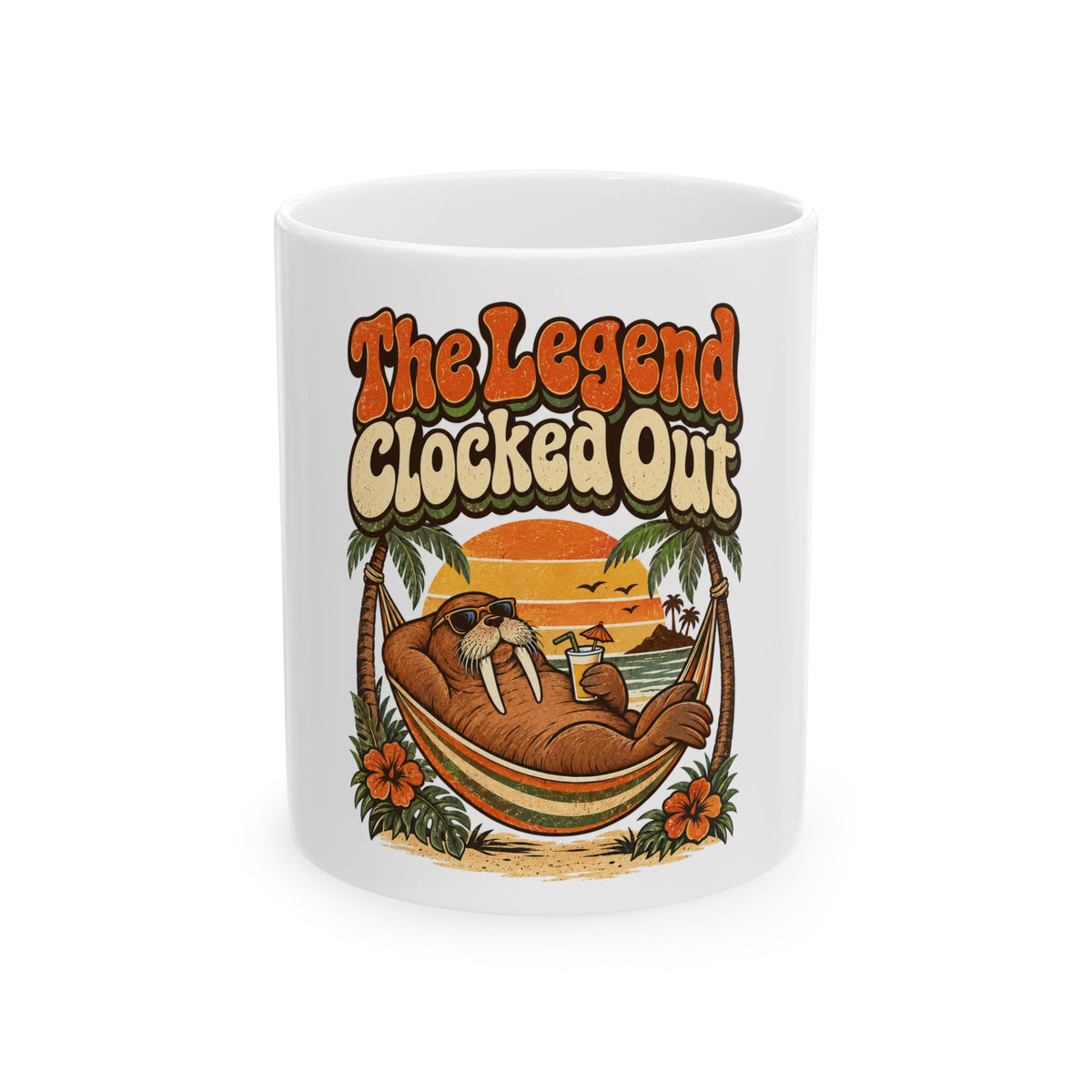 The Legend Clocked Out Mug, Funny Retirement Gift for Coworker, Retired Christmas Gift, Coffee Mug 11oz 15oz