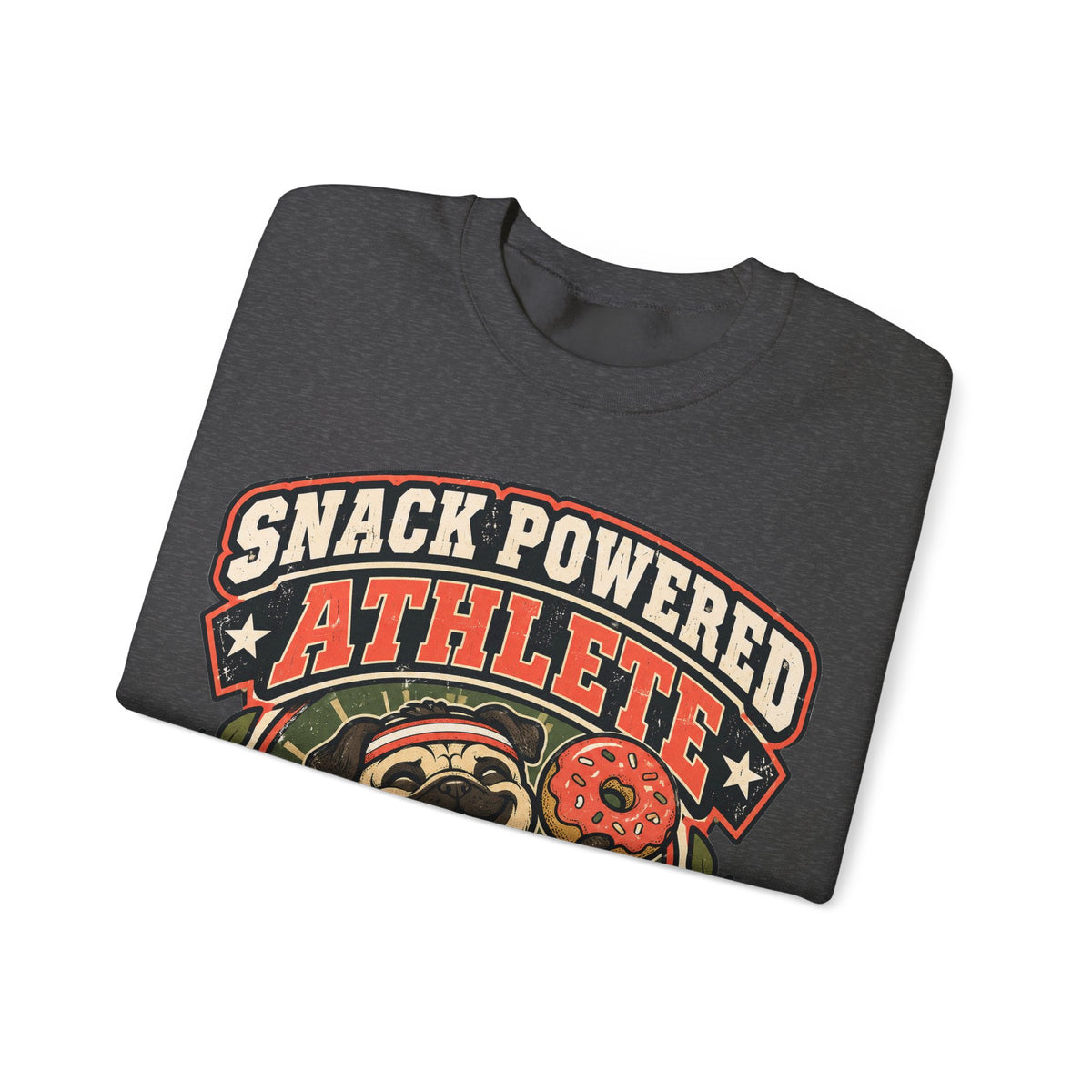 funny gym Sweatshirt Snack Powered Athlete Sweatshirt, Funny Workout Graphic Sweatshirt,