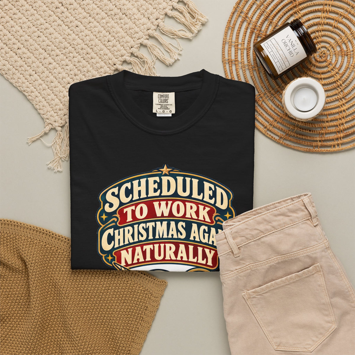 Funny Nurse Christmas Shirt Scheduled To Work Christmas Again Naturally Shirt, Funny Nurse Gift, Christmas Gift, Funny Shirt