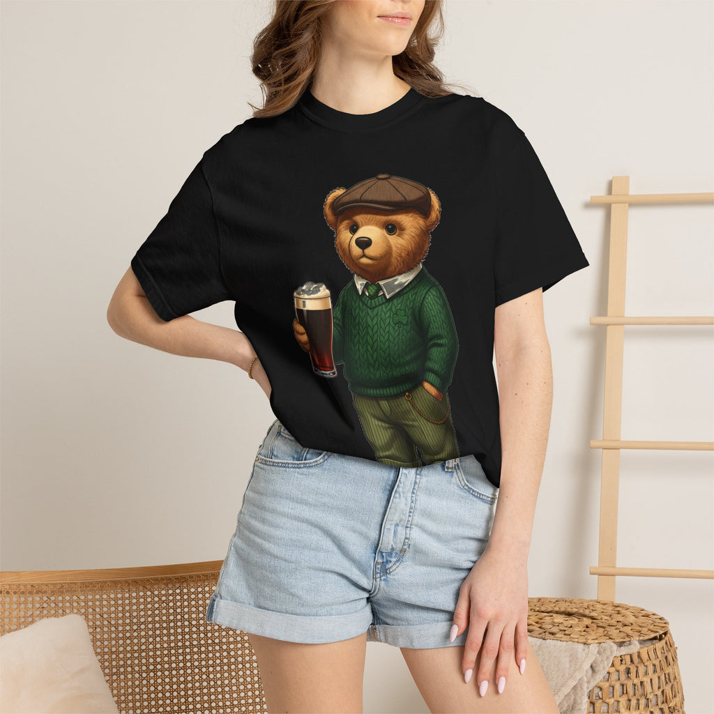 Irish Teddy Bear Pint Shirt, Shamrock Sweater Bear Tee, St Patricks Day Pub Shirt, Irish Gift