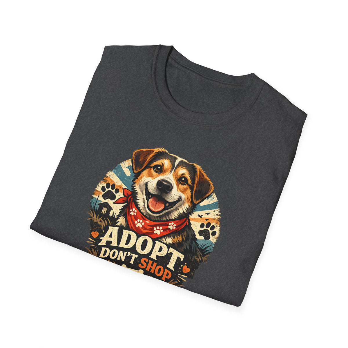 Adopt Don't Shop Dog T-Shirt – Rescue Pet Awareness Tee