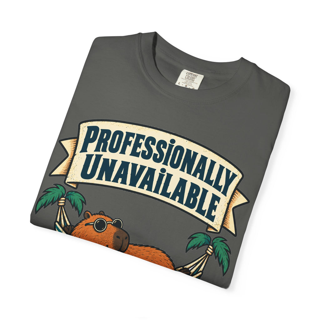 Funny Retirement Shirt Professionally Unavailable | Retired Cat Hammock Shirt | Retirement Gift For Him Her