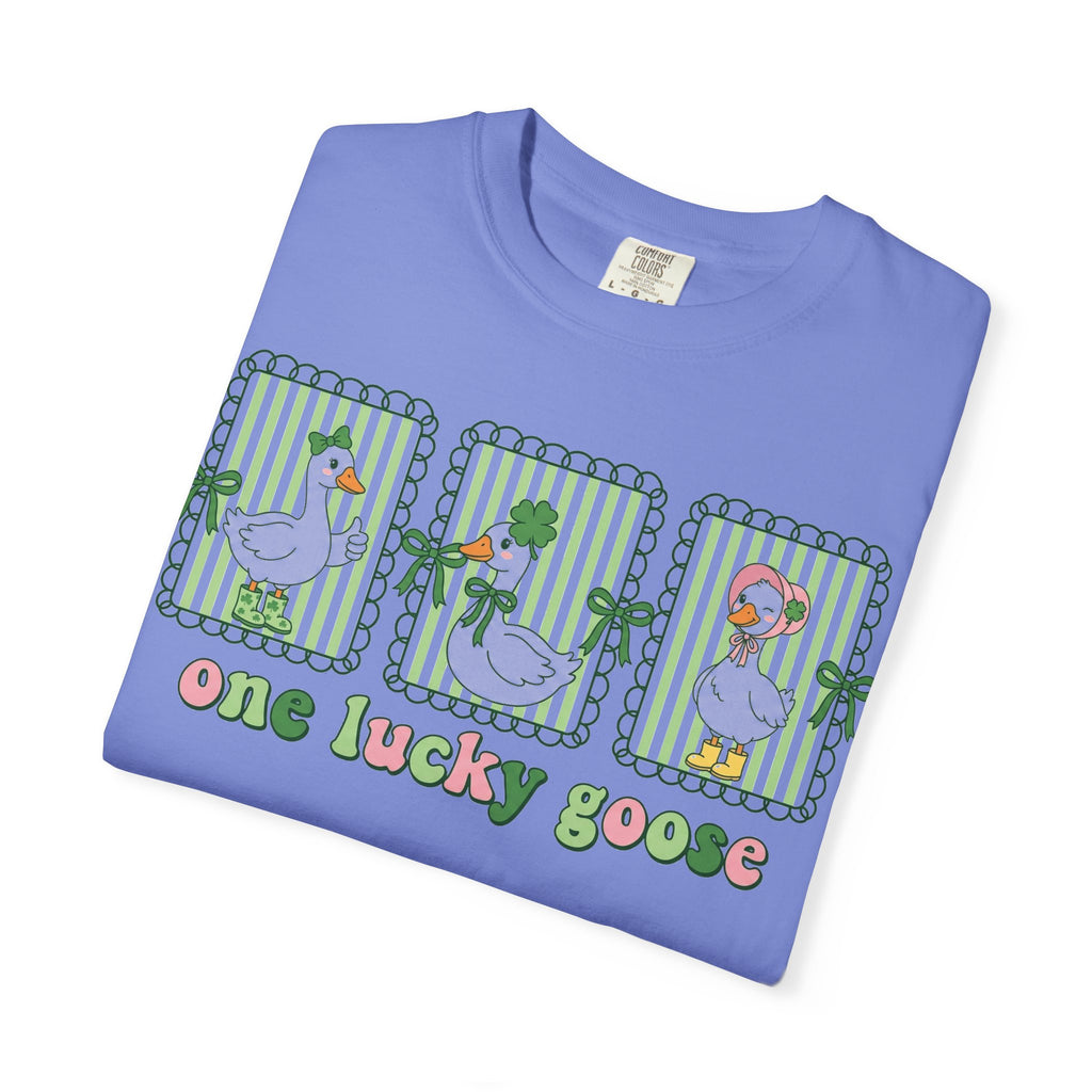 One Lucky Goose Shirt, St Patricks Day Goose Trio Tee, Funny Irish Shirt, Shamrock Gift