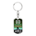 DAD The One Who Will Always Make You Safe and Protected Dog Tag Keychain